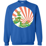 Sweatshirts Royal / S The Great Wave Off Cowabunga Crewneck Sweatshirt