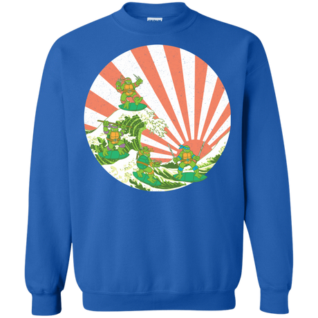 Sweatshirts Royal / S The Great Wave Off Cowabunga Crewneck Sweatshirt