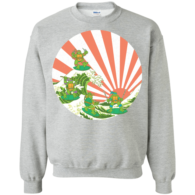 Sweatshirts Sport Grey / S The Great Wave Off Cowabunga Crewneck Sweatshirt