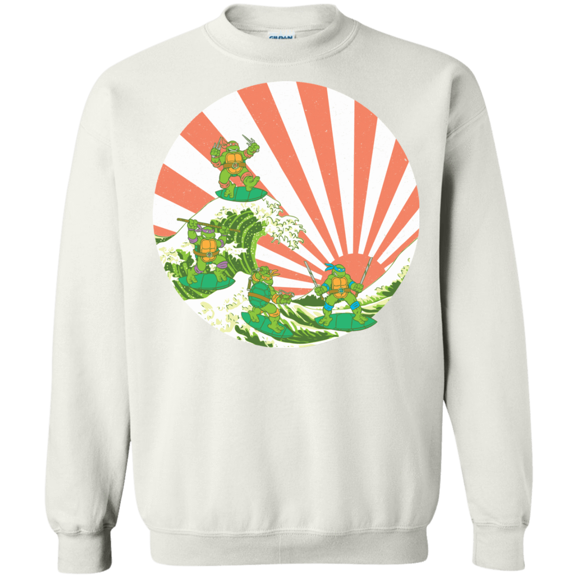 Sweatshirts White / S The Great Wave Off Cowabunga Crewneck Sweatshirt