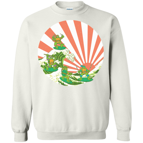 Sweatshirts White / S The Great Wave Off Cowabunga Crewneck Sweatshirt