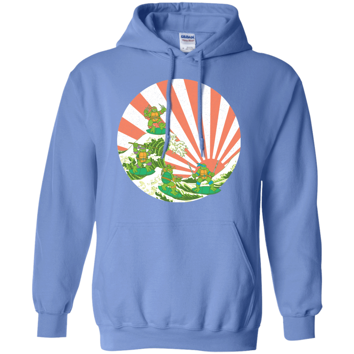 Sweatshirts Carolina Blue / S The Great Wave Off Cowabunga Pullover Hoodie