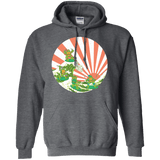 Sweatshirts Dark Heather / S The Great Wave Off Cowabunga Pullover Hoodie