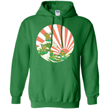 Sweatshirts Irish Green / S The Great Wave Off Cowabunga Pullover Hoodie