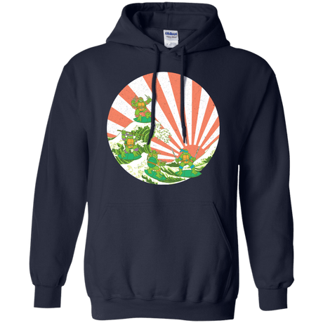 Sweatshirts Navy / S The Great Wave Off Cowabunga Pullover Hoodie