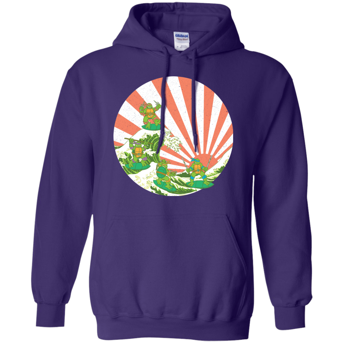 Sweatshirts Purple / S The Great Wave Off Cowabunga Pullover Hoodie