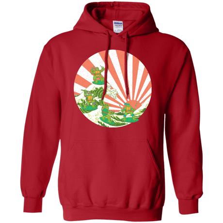 Sweatshirts Red / S The Great Wave Off Cowabunga Pullover Hoodie