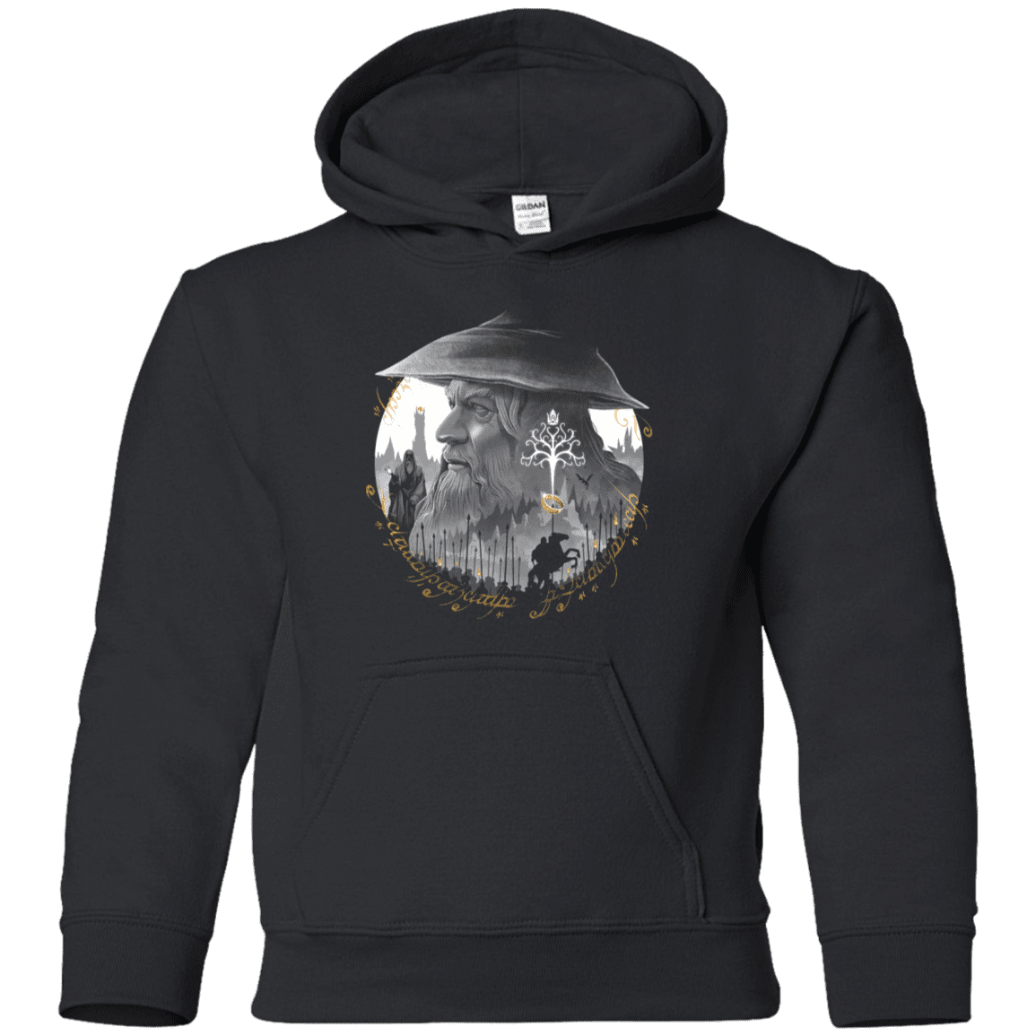 Sweatshirts Black / YS The Grey Wizard Youth Hoodie