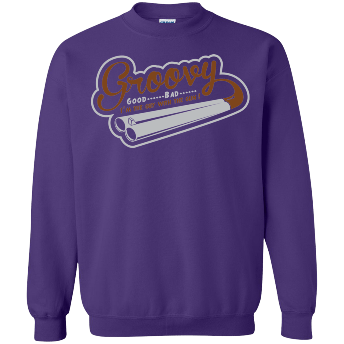 Sweatshirts Purple / S The Guy With The Gun Crewneck Sweatshirt