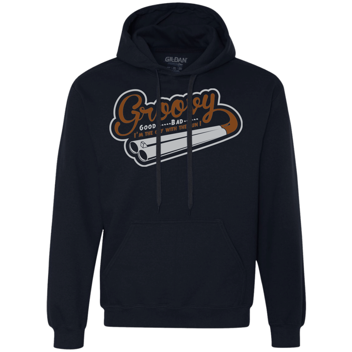 Sweatshirts Navy / S The Guy With The Gun Premium Fleece Hoodie