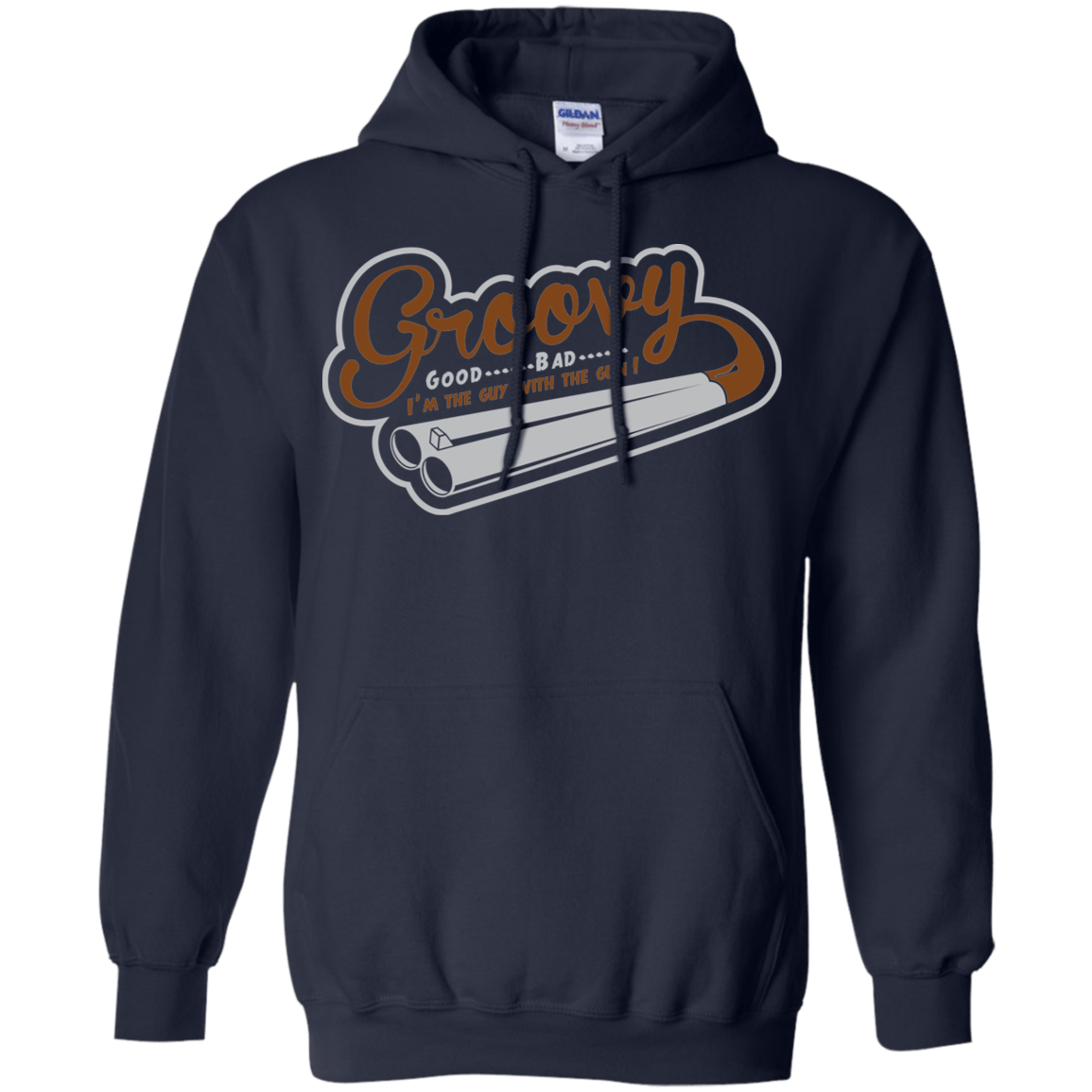 Sweatshirts Navy / S The Guy With The Gun Pullover Hoodie