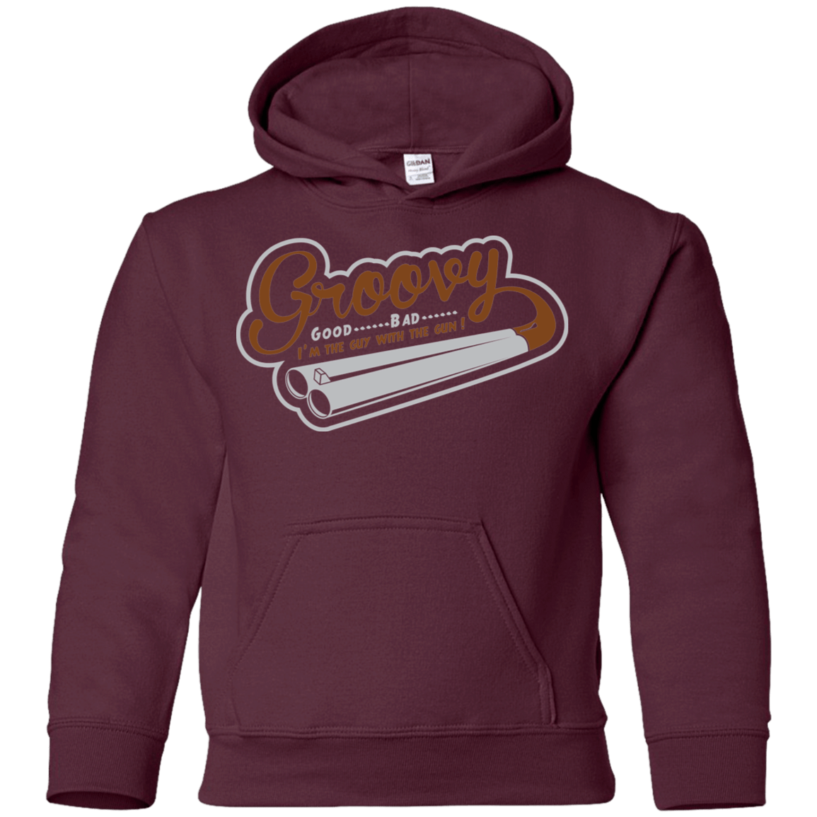 Sweatshirts Maroon / YS The Guy With The Gun Youth Hoodie