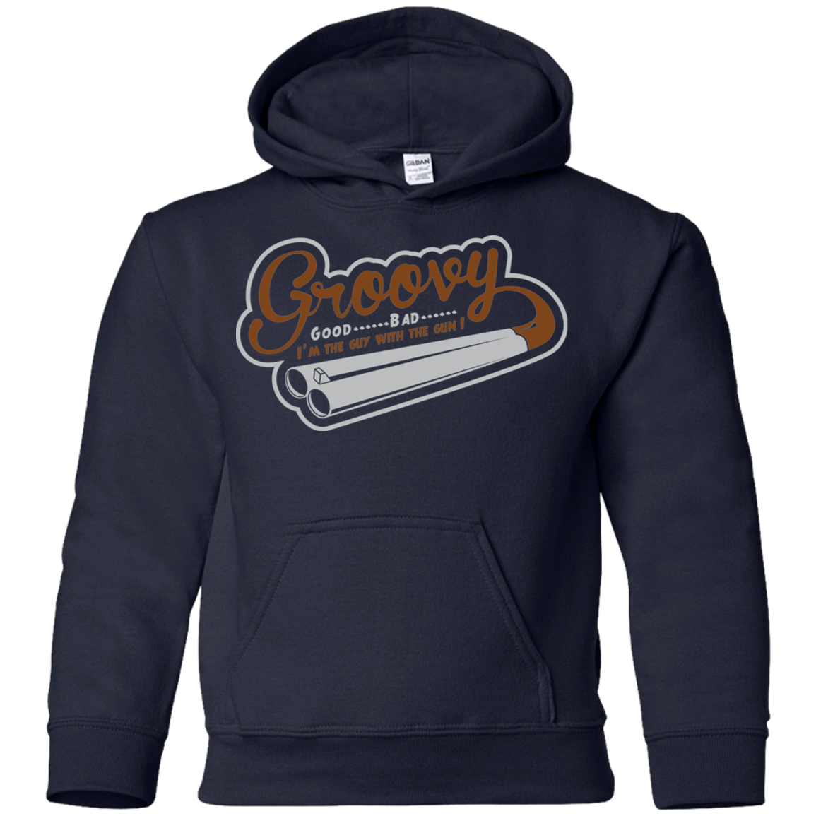 Sweatshirts Navy / YS The Guy With The Gun Youth Hoodie