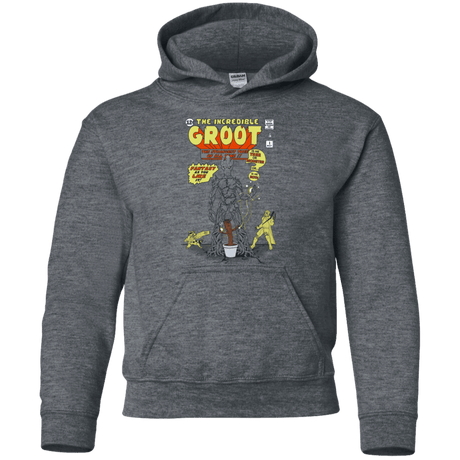Sweatshirts Dark Heather / YS The Incredible Groot Youth Hoodie