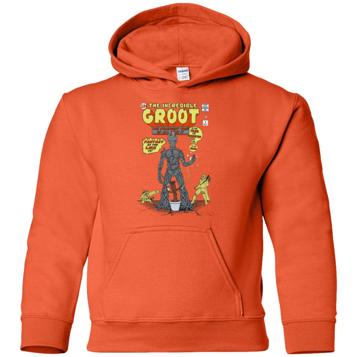 Sweatshirts Orange / YS The Incredible Groot Youth Hoodie