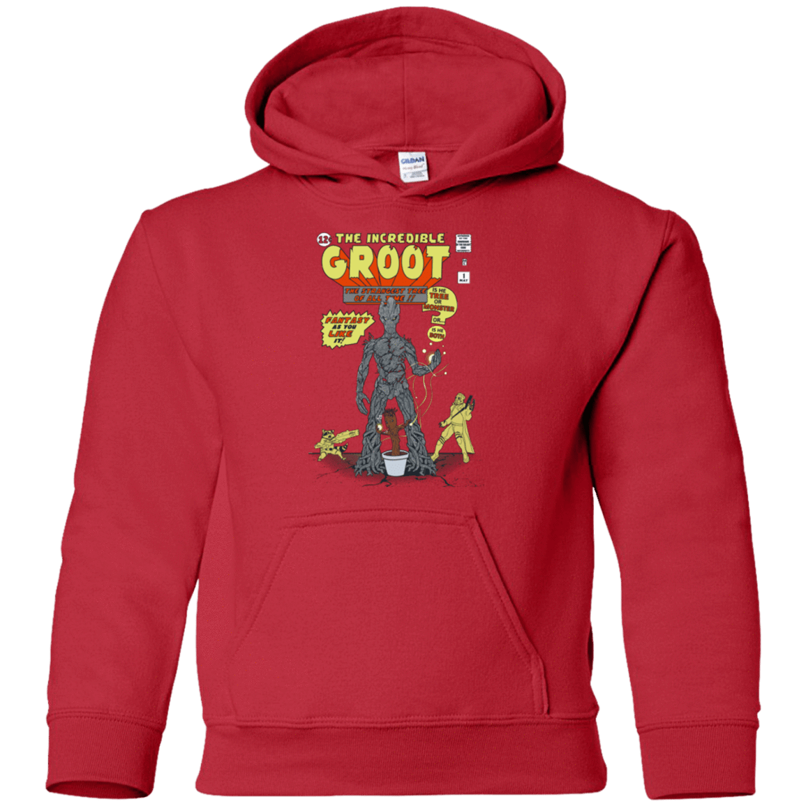 Sweatshirts Red / YS The Incredible Groot Youth Hoodie