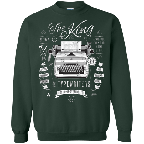 Sweatshirts Forest Green / Small The King of Typewriters Crewneck Sweatshirt