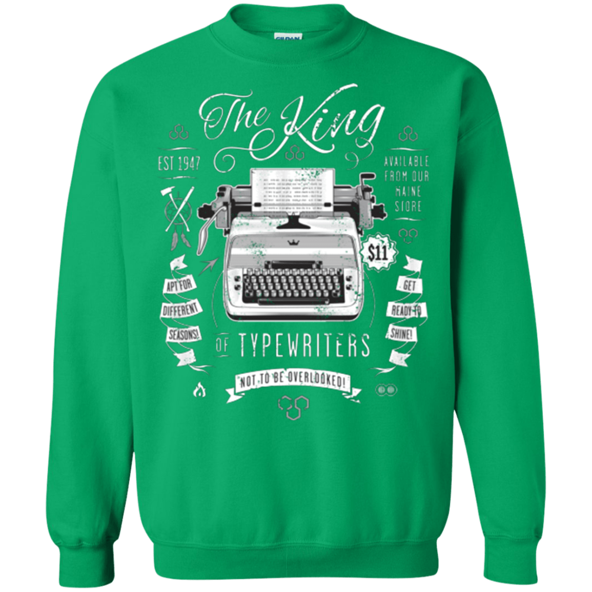 Sweatshirts Irish Green / Small The King of Typewriters Crewneck Sweatshirt