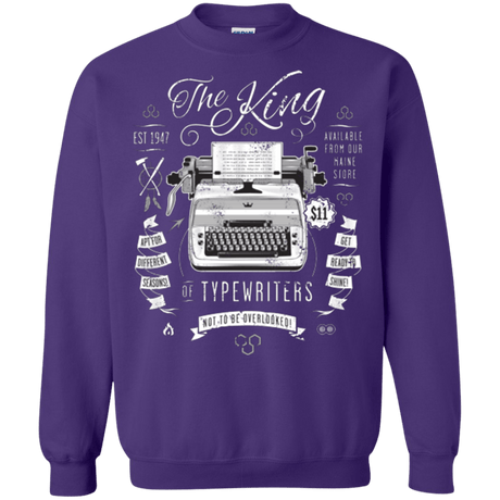 Sweatshirts Purple / Small The King of Typewriters Crewneck Sweatshirt