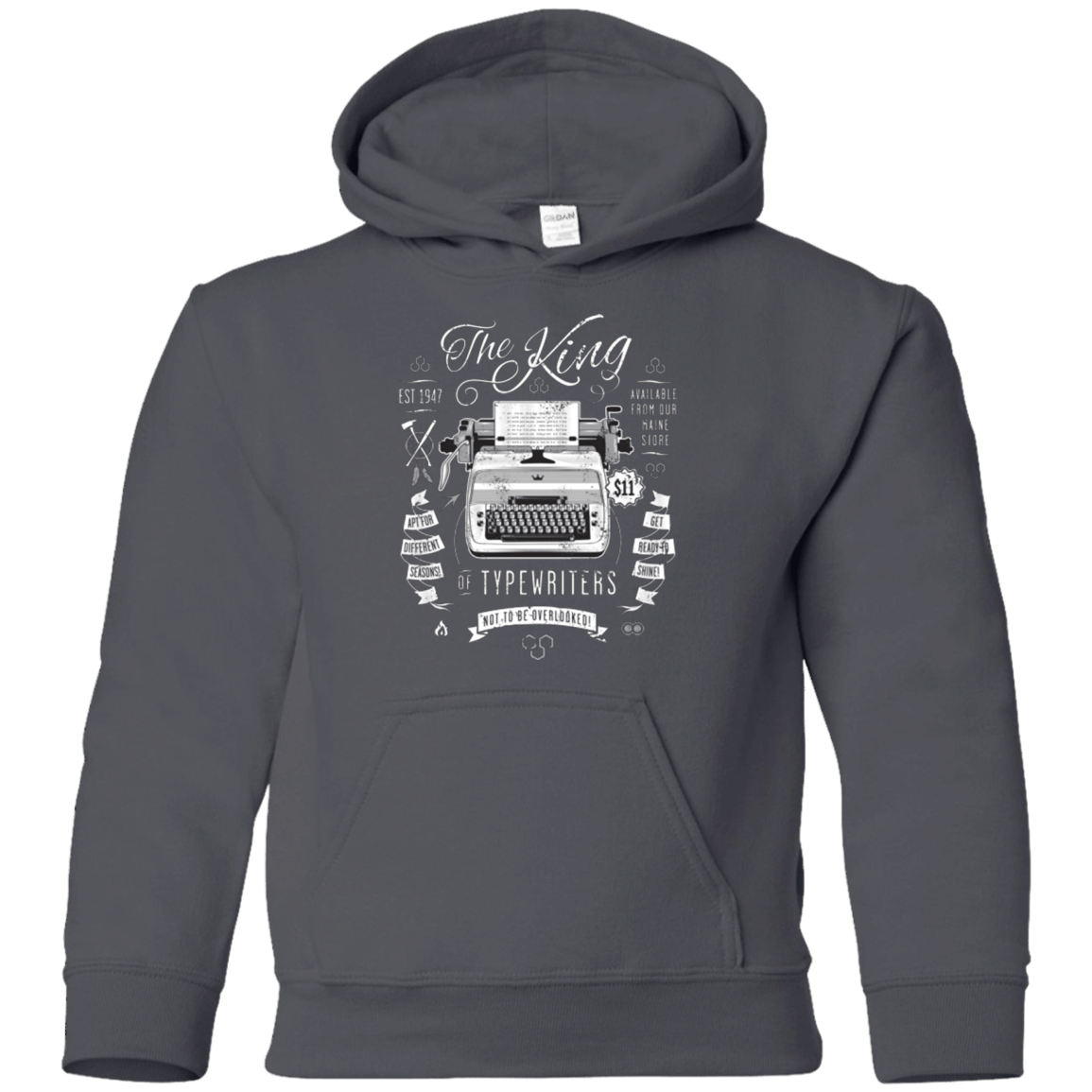 Sweatshirts Charcoal / YS The King of Typewriters Youth Hoodie