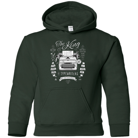 Sweatshirts Forest Green / YS The King of Typewriters Youth Hoodie