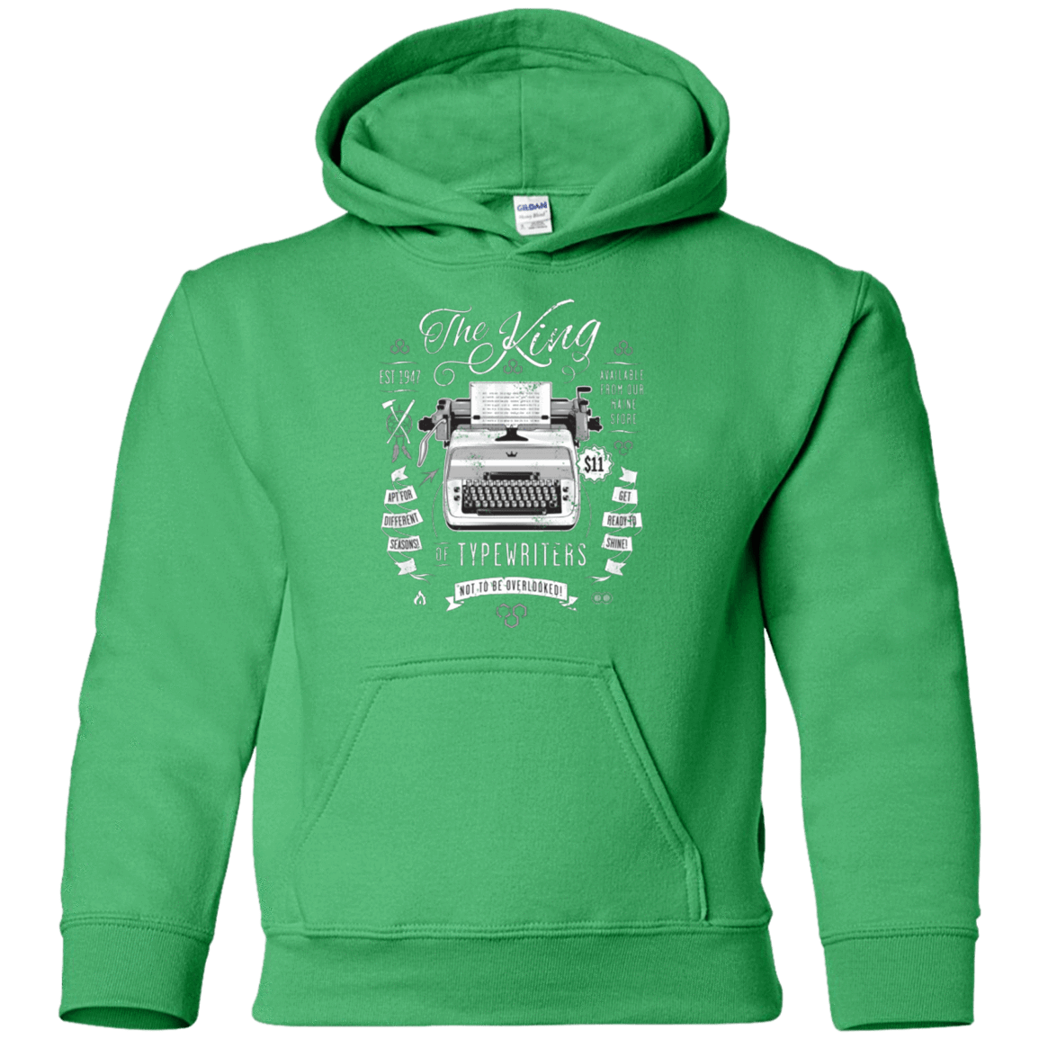 Sweatshirts Irish Green / YS The King of Typewriters Youth Hoodie