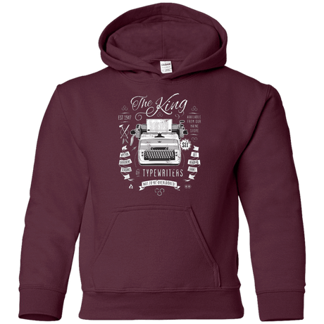 Sweatshirts Maroon / YS The King of Typewriters Youth Hoodie