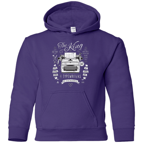 Sweatshirts Purple / YS The King of Typewriters Youth Hoodie