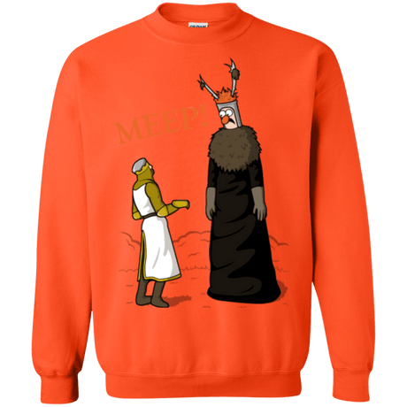 Sweatshirts Orange / Small The Knight Who Says MEEP Crewneck Sweatshirt