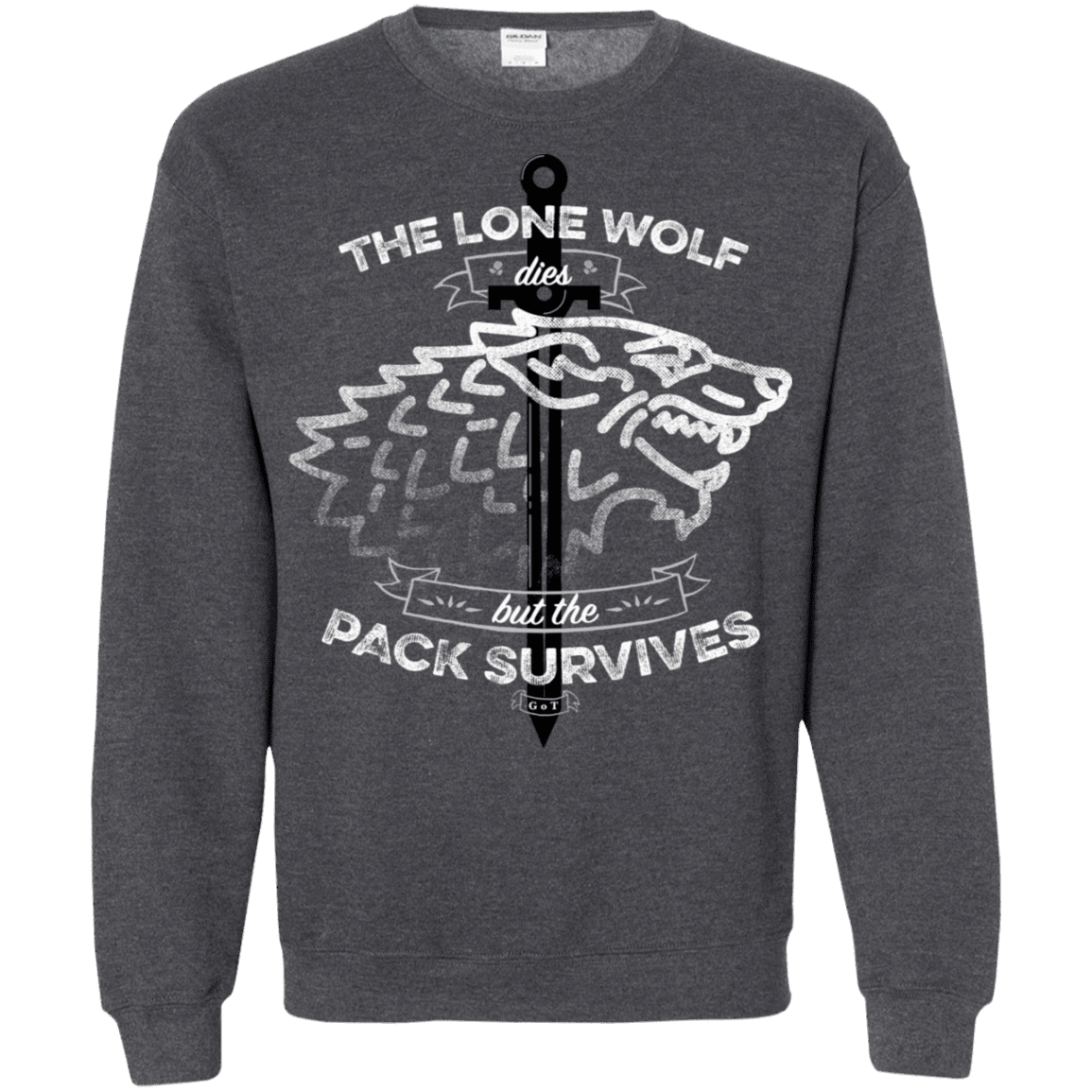 Sweatshirts Dark Heather / S The Lone Wolf Crewneck Sweatshirt