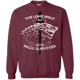 Sweatshirts Maroon / S The Lone Wolf Crewneck Sweatshirt