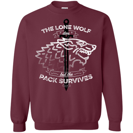 Sweatshirts Maroon / S The Lone Wolf Crewneck Sweatshirt