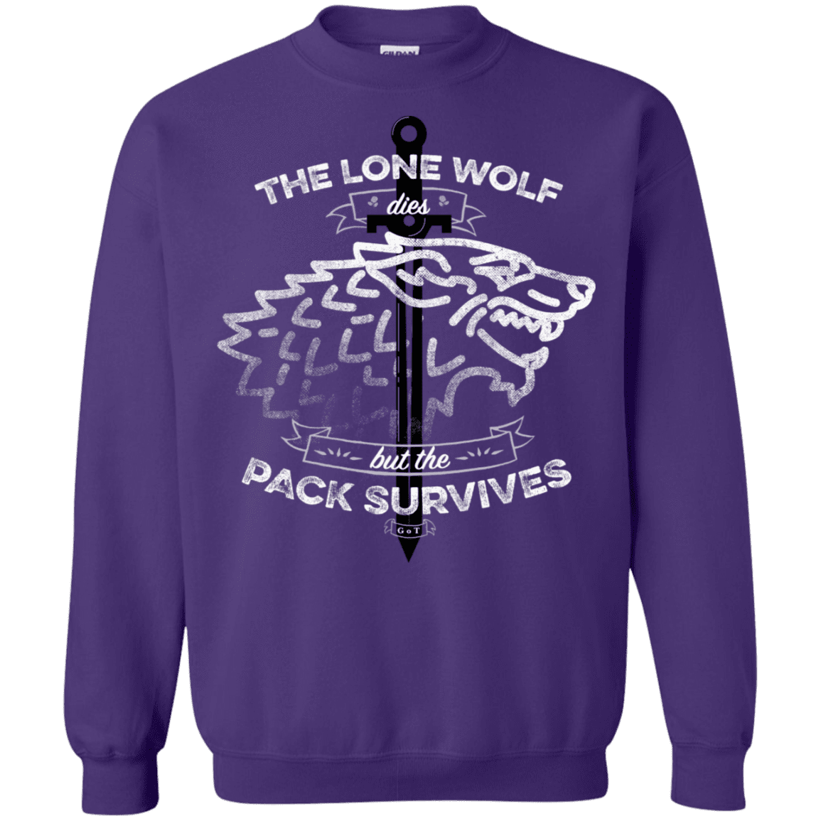 Sweatshirts Purple / S The Lone Wolf Crewneck Sweatshirt