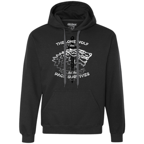 Sweatshirts Black / S The Lone Wolf Premium Fleece Hoodie