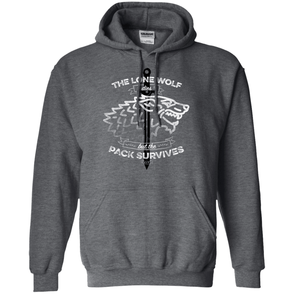 Sweatshirts Dark Heather / S The Lone Wolf Pullover Hoodie