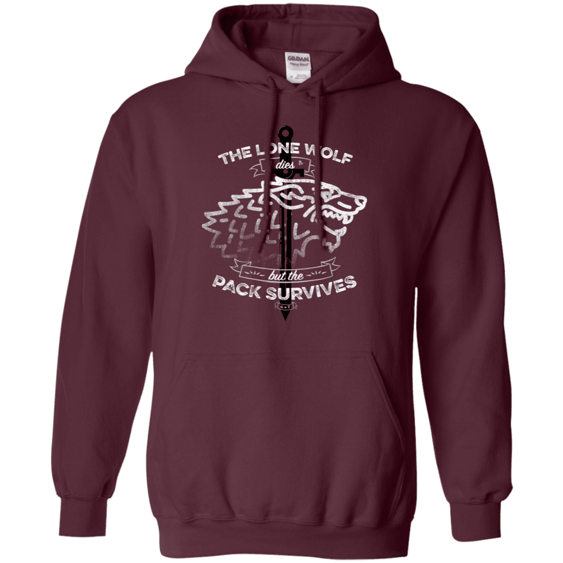 Sweatshirts Maroon / S The Lone Wolf Pullover Hoodie