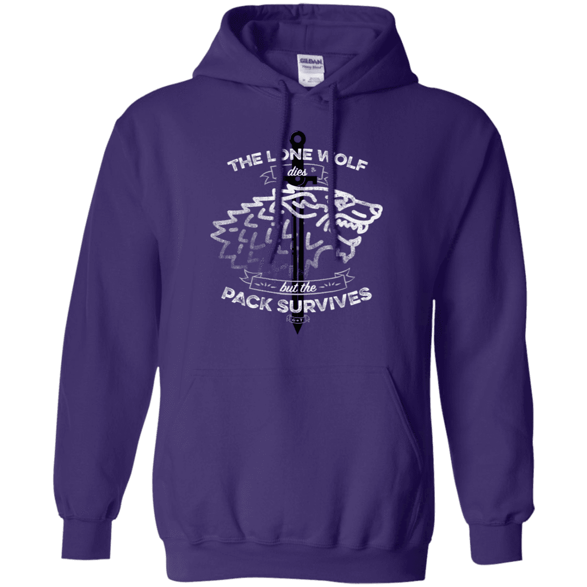 Sweatshirts Purple / S The Lone Wolf Pullover Hoodie