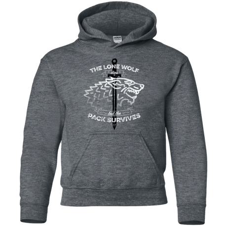 Sweatshirts Dark Heather / YS The Lone Wolf Youth Hoodie