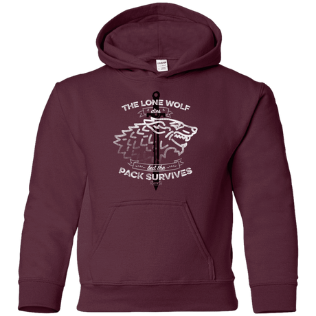 Sweatshirts Maroon / YS The Lone Wolf Youth Hoodie