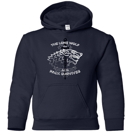 Sweatshirts Navy / YS The Lone Wolf Youth Hoodie