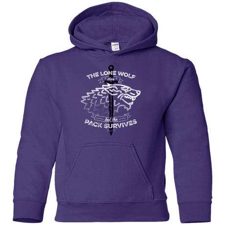 Sweatshirts Purple / YS The Lone Wolf Youth Hoodie