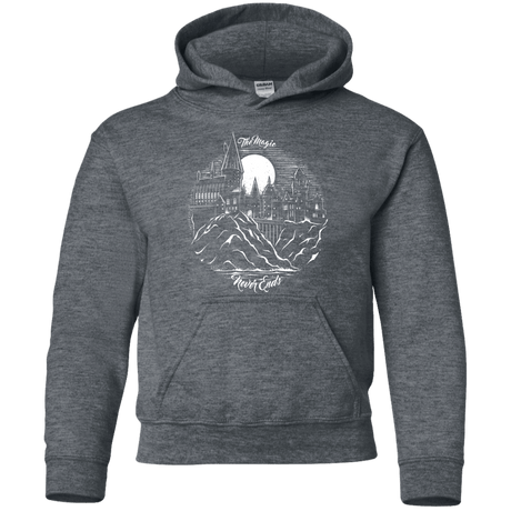 Sweatshirts Dark Heather / YS The Magic Never Ends Youth Hoodie