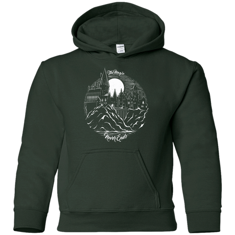 Sweatshirts Forest Green / YS The Magic Never Ends Youth Hoodie