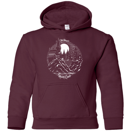 Sweatshirts Maroon / YS The Magic Never Ends Youth Hoodie
