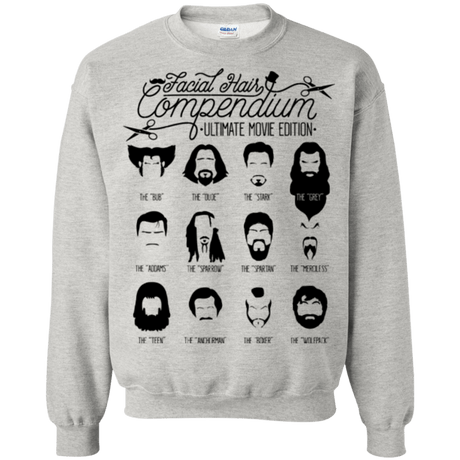 Sweatshirts Ash / Small The Movie Facial Hair Compendium Crewneck Sweatshirt