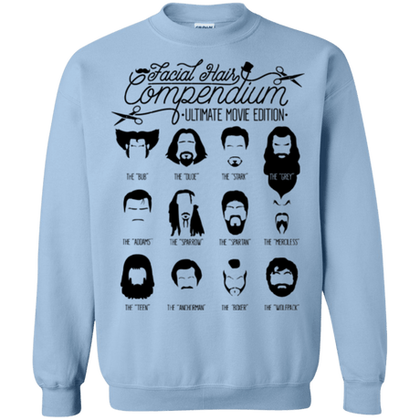 Sweatshirts Light Blue / Small The Movie Facial Hair Compendium Crewneck Sweatshirt