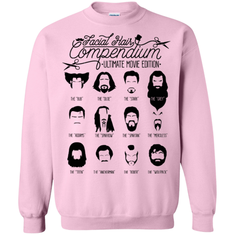 Sweatshirts Light Pink / Small The Movie Facial Hair Compendium Crewneck Sweatshirt