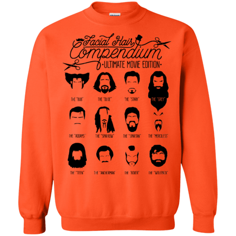 Sweatshirts Orange / Small The Movie Facial Hair Compendium Crewneck Sweatshirt
