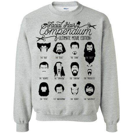 Sweatshirts Sport Grey / Small The Movie Facial Hair Compendium Crewneck Sweatshirt