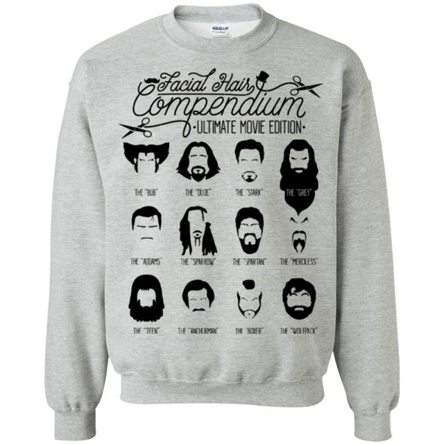 Sweatshirts Sport Grey / Small The Movie Facial Hair Compendium Crewneck Sweatshirt